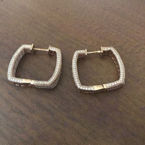 Rose Gold Earrings with Crystals